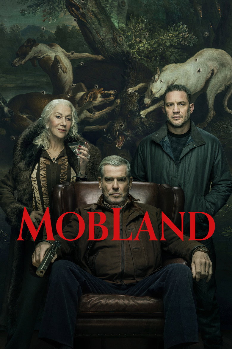 MobLand 2. sezon resmi afiş posteri Tom Hardy Pierce Brosnan Helen Mirren