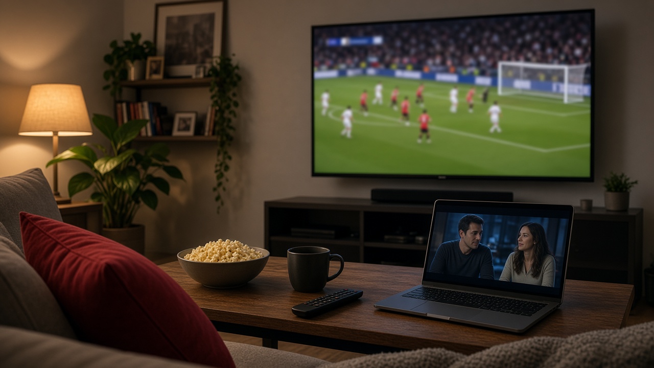 Evde TV ve Windows laptop ile IPTV üzerinden maç ve film izleme